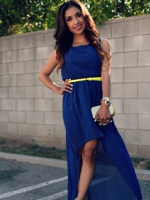 Синее летнее платье – короткие и длинные фасоны на любой вкус