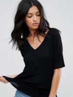 Женская черная футболка – с коротким и длинным рукавом для девушек и женщин