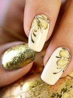 Золотистый маникюр – модный дизайн ногтей для девушек и женщин
