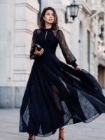 Черное длинное платье – must have нового сезона
