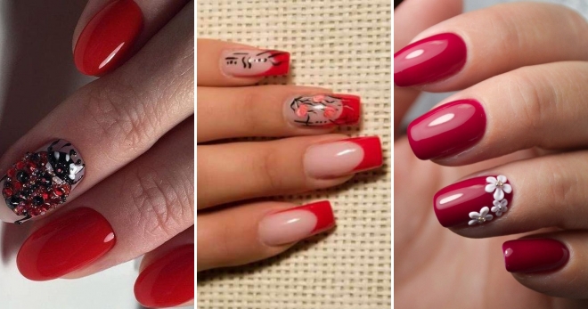 Red manicure 2017 - a photo selection of the best ideas