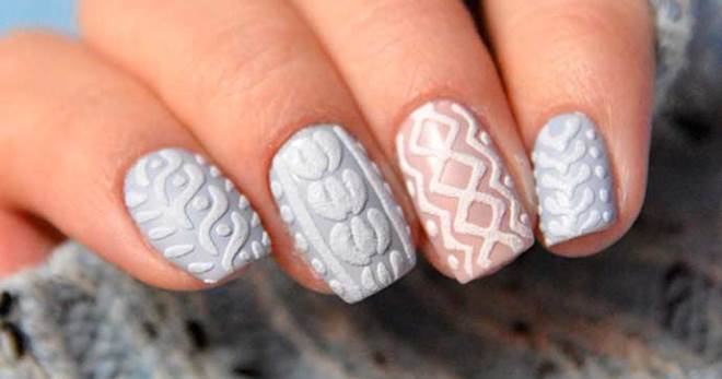 Manicure sweater - the best patterns and combinations of shades