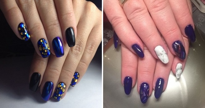 Blue nail design - 66 photos of beautiful designs for every taste