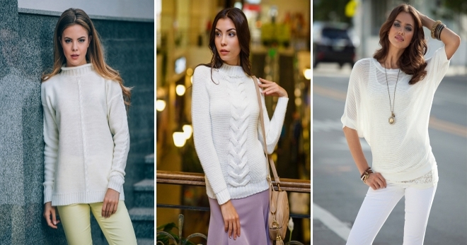 Белый джемпер – 41 фото самых стильных моделей этого сезона