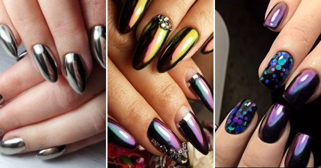Mirror manicure - 36 photos of fashionable design for nails of any length and shape