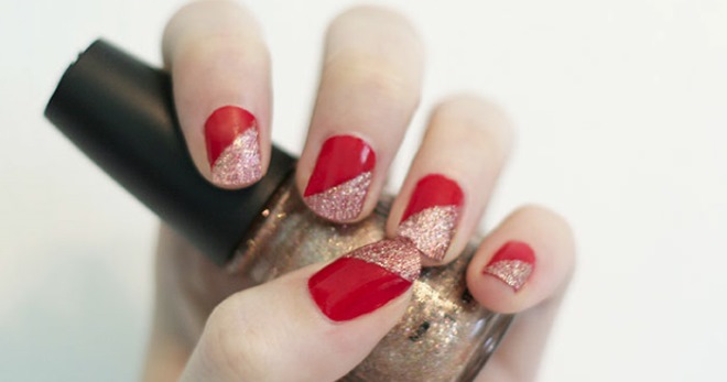 Red glitter manicure - 40 photo ideas for every taste