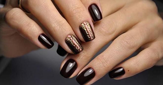 Brown manicure - fashion trends and trends for nails of any length