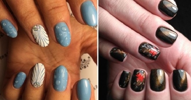 Manicure drops - fashion trends for short and long nails
