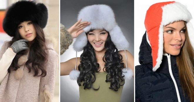 Женская меховая шапка-ушанка – из натурального меха песца, норки, кролика,  чернобурки, овчины, енота, волка, с чем носить?