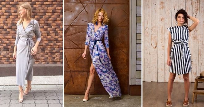 Платье-халат с запахом – 35 фото моделей на каждый день и для особых случаев