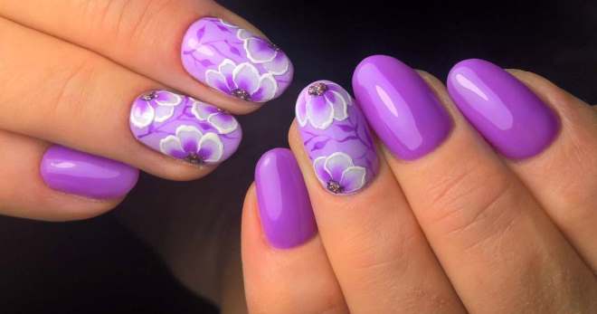 Lilac manicure - trends, novelties, trends for short and long nails