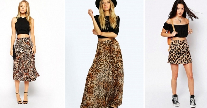 С чем носить леопардовую юбку – обзор модных образов на каждый день и на выход