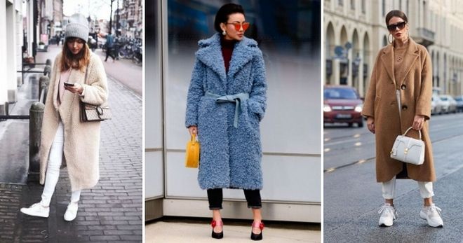 Плюшевое пальто – модный тренд последних сезонов