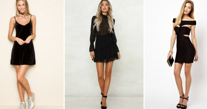 Черное короткое платье – модный наряд для современных девушек и женщин