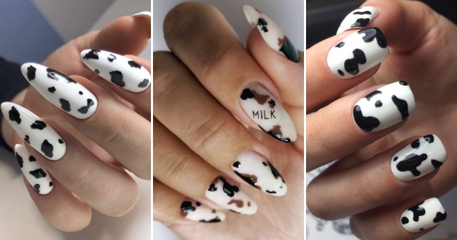 Cow manicure - a fashion trend in the field of nail art