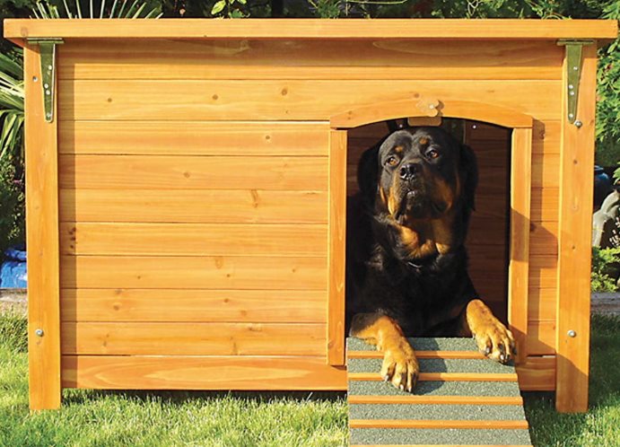 теплая будка для крупной собаки