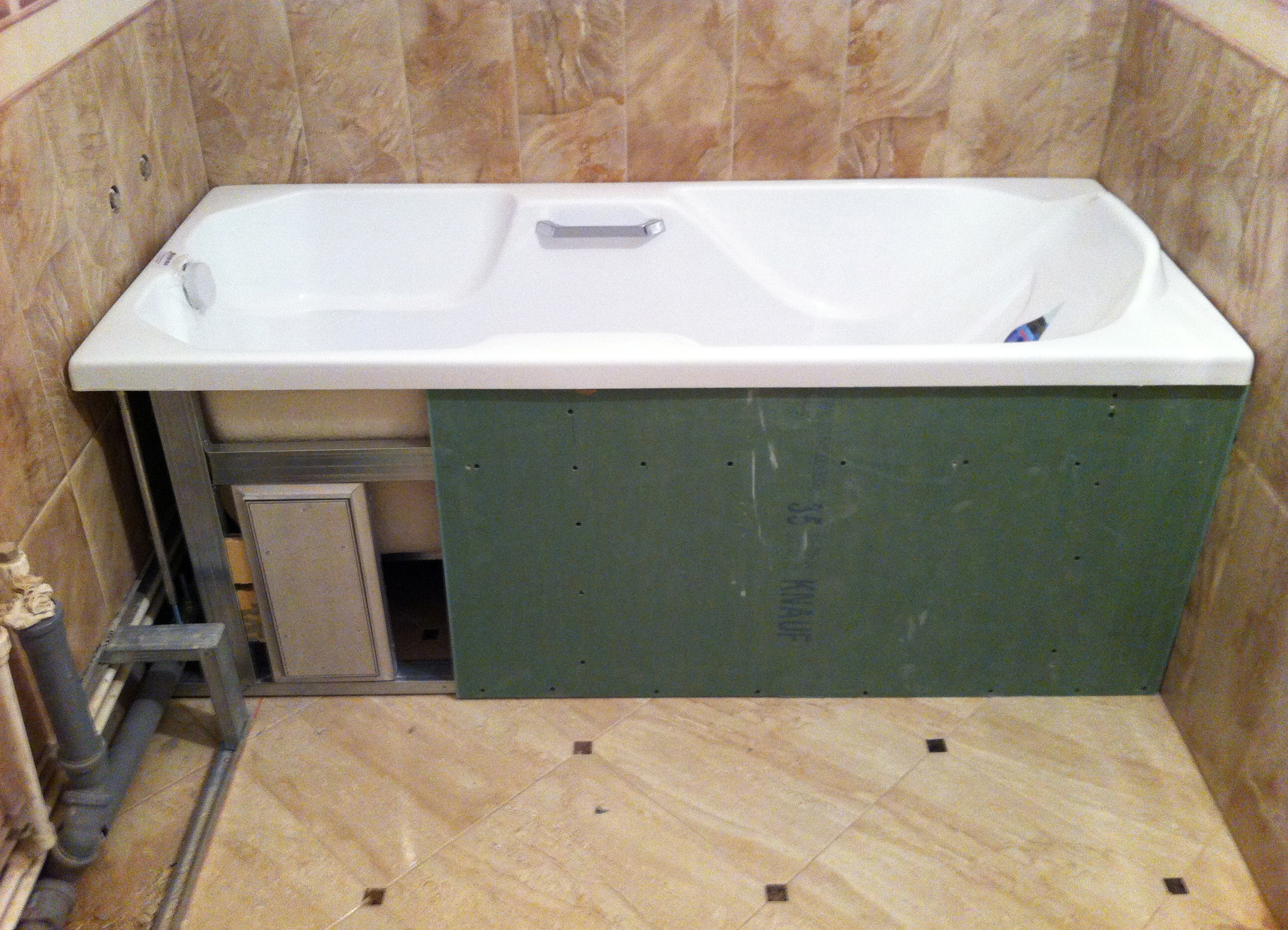 Нижняя панель для ванны. Короб под ванну. Экран под ванную. Короб под ванной. Экран для ванны из гипсокартона.