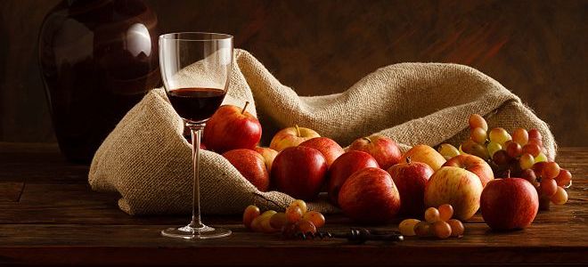 диета вино и яблоки