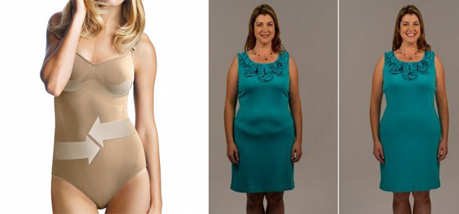 Корректирующее белье для полных женщин до и после