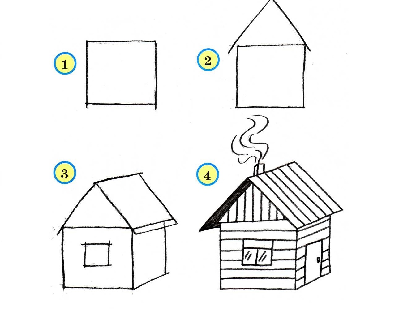 Нарисовать домик легко. Поэтапное рисование домика. Домик рисунок. Рисуем дом поэтапно. Рисование для малышей домик.