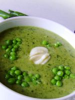 Суп из замороженного зеленого горошка 