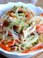 Фунчоза с курицей и овощами - вкусные рецепты пикантного азиатского угощения