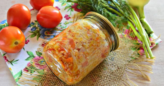Салат с рисом и овощами на зиму - новые оригинальные идеи заготовки вкусной консервации