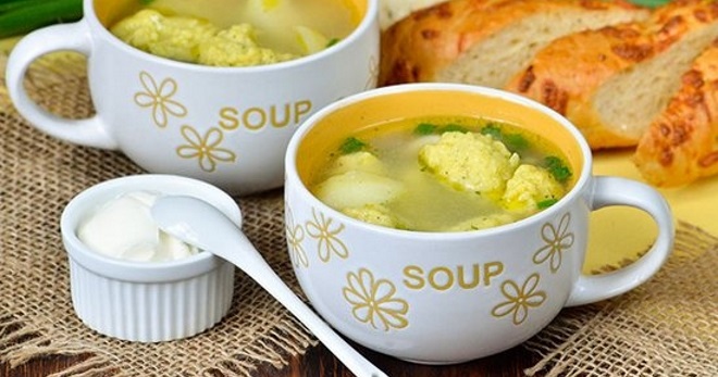 Рецепт галушек для супа