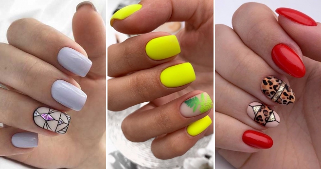 Manicure for short nails - stylish nail art design for any shape