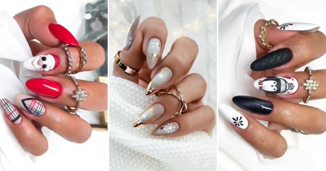 New Year's manicure for long nails 2021 - beautiful ideas of brilliant chic nail art