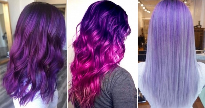 Фиолетовые волосы - 60 фото-идей модного окрашивания