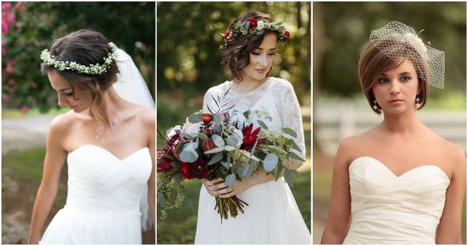 Свадебные прически на короткие волосы - красивые стильные образы для невесты