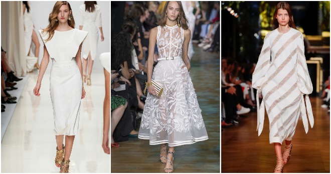 Дизайнерские белые платья - новинки подиума от ведущих модных кутюрье