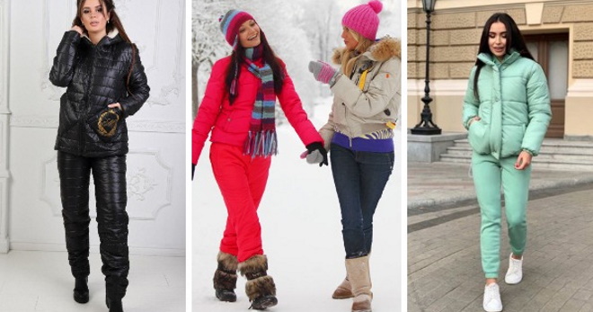 Зимний женский костюм для прогулок - как выбрать красивую и теплую одежду?