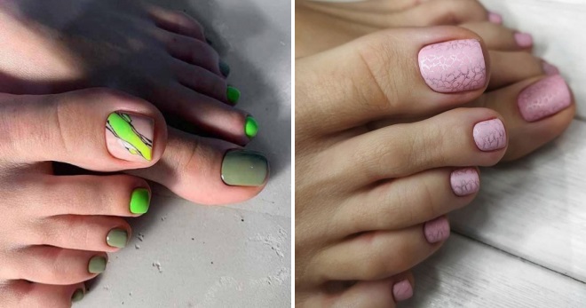 New pedicure for summer 2022 - a selection of current nail designs