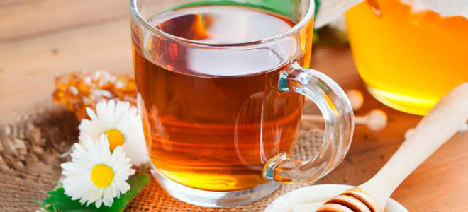 чай с ромашкой и медом