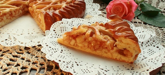 Дрожжевой пирог с яблоками и корицей - рецепт