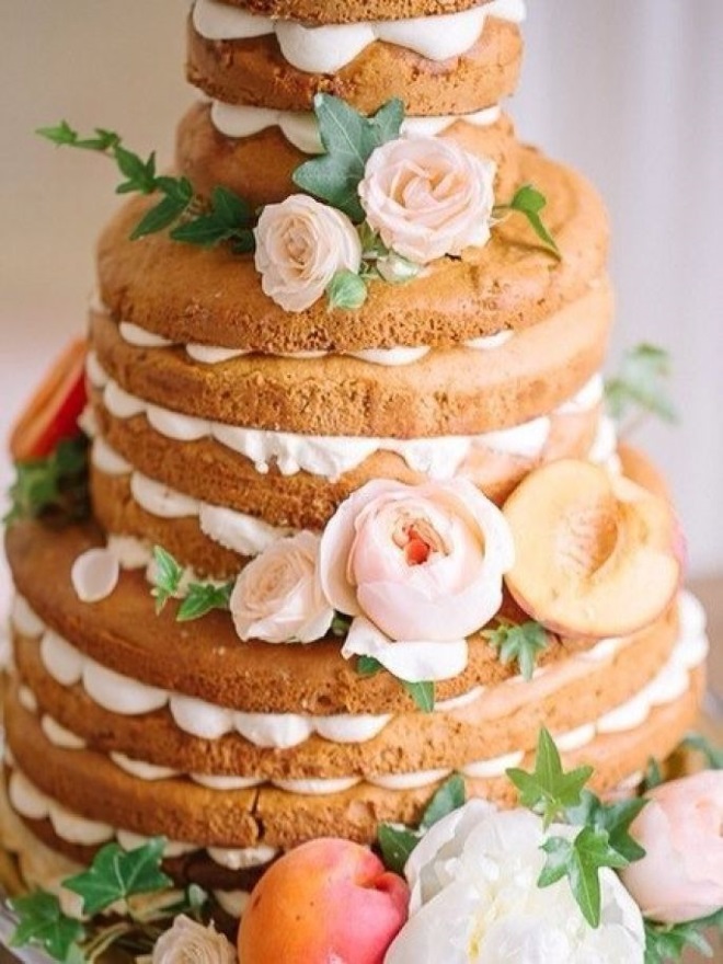Голый свадебный торт своими руками