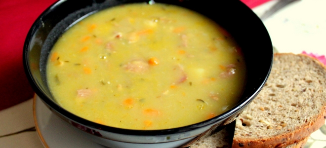 Гороховый суп с копченостями ребрышками пошаговый рецепт с фото