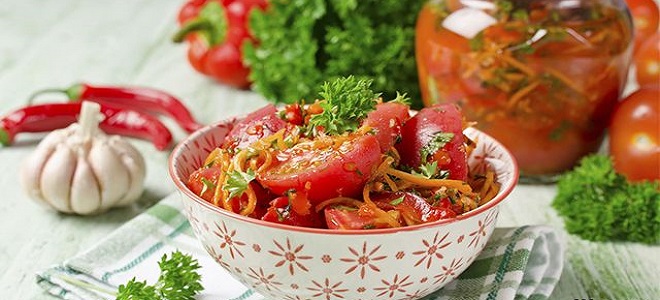 Как приготовить помидоры по-корейски