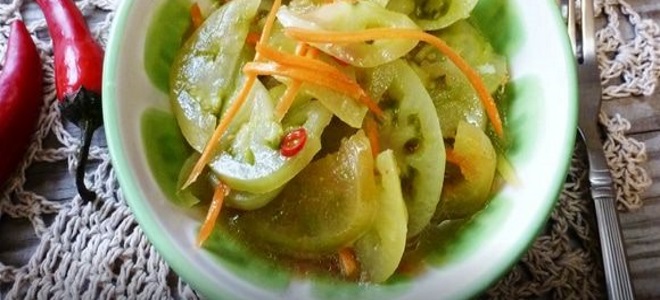 корейский салат из зеленых помидор