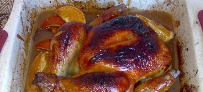 Курица с апельсинами в духовке рецепт с фото пошагово