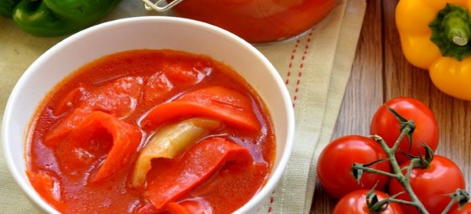лечо с помидорами и томатной пастой