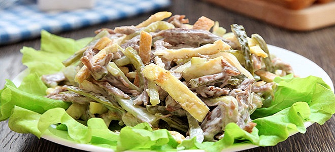 «Министерский» салат с блинами - классический рецепт