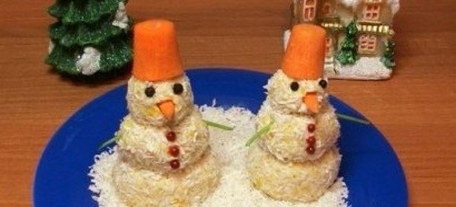 новогодняя закуска снеговик рецепт
