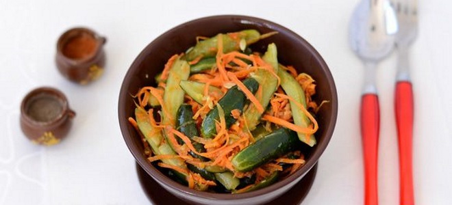 огурцы с корейской морковью рецепт на зиму