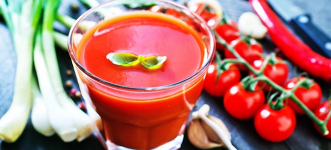 острый томатный сок на зиму