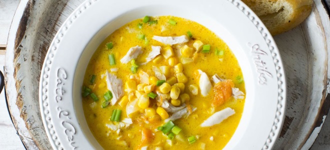Овощной суп с плавленным сыром – рецепт