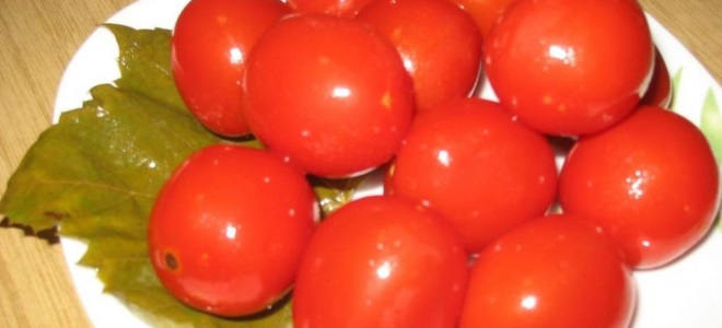 помидоры с виноградными листьями на зиму рецепты