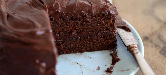 Простой шоколадный пирог на кефире